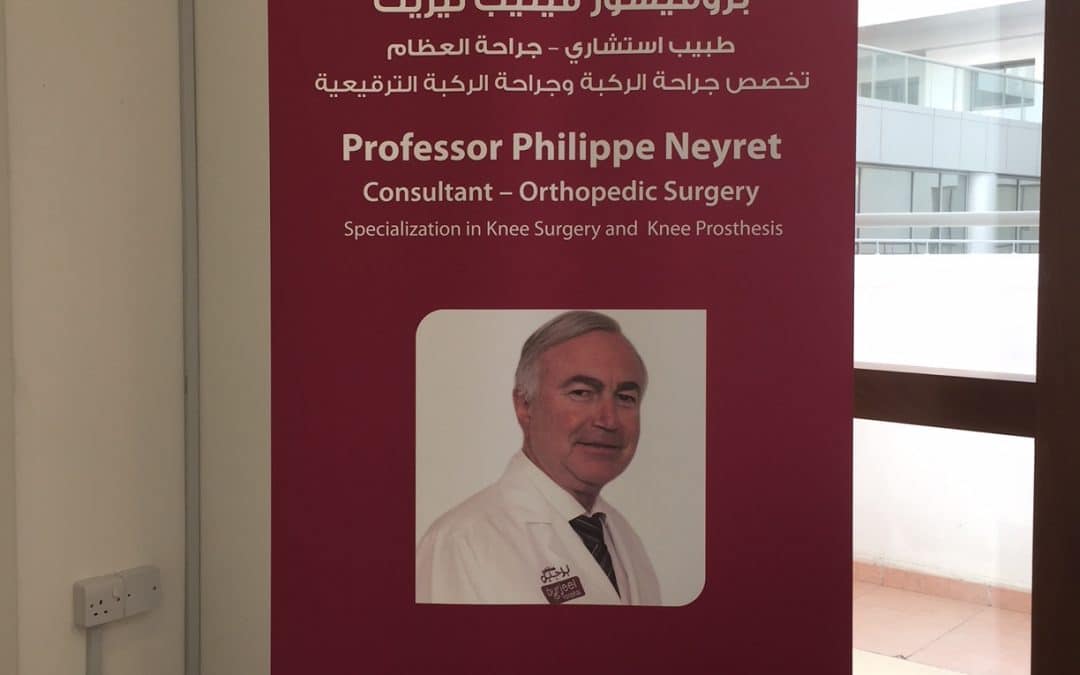 Professor Philippe Neyret now consultant in clinical research and education activities at the Burjeel Center for Orthopedic and Sports Medicine